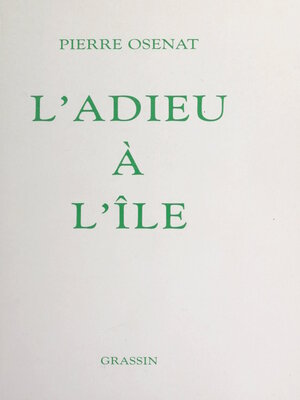 cover image of L'adieu à l'île